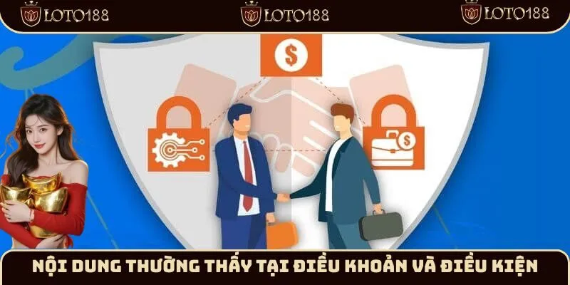 Nội dung thường thấy tại điều khoản và điều kiện